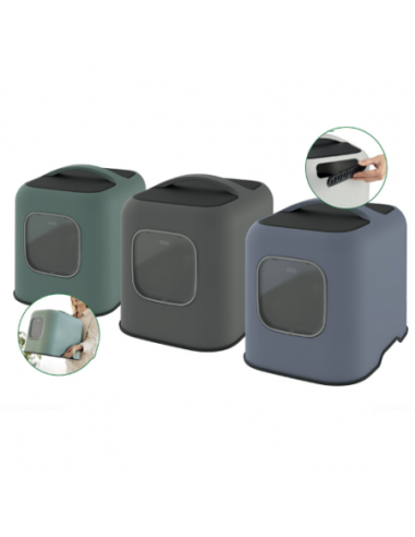 GIMBORN 2107103 TOILETTE PER GATTI C/PORTA SMART OLIMPIA 51X39,5X44 COLORE BLU