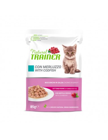 TRAINER NATURAL CAT 85GR BUSTA KITTEN MERLUZZO