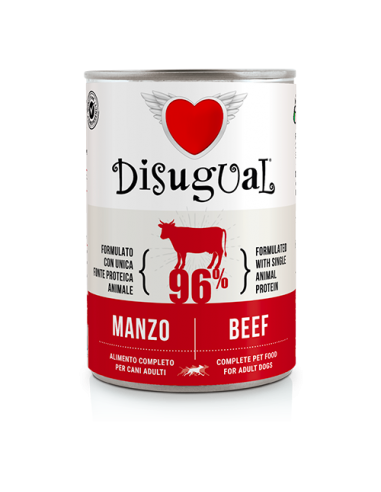 DISUGUAL DOG LATTINA MONOPROTEICO GRAIN FREE AL MANZO 400GR DSGS405