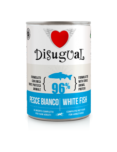 DISUGUAL DOG LATTINA MONOPROTEICO GRAIN FREE AL PESCE BIANCO 400GR DSGS404