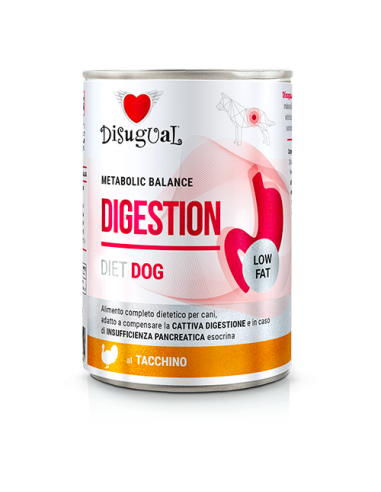 DISUGUAL DIET DOG LATTINA DIGESTION LOW FAT AL TACCHINO 400GR DSDT010