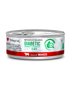DISUGUAL DIET CAT LATTINA DIABETIC AL MANZO 85GR DSDTG080