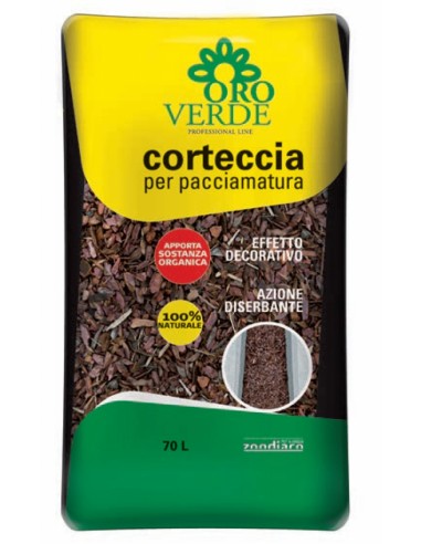 oro verde corteccia di larice per pacciamatura 70l zov.26483