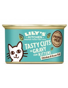 LILY'S KITCHEN CAT 85GR LATTINA TASTY CUTS IN GRAVY KITTEN POLLO PESCE OCEANICO 12565911