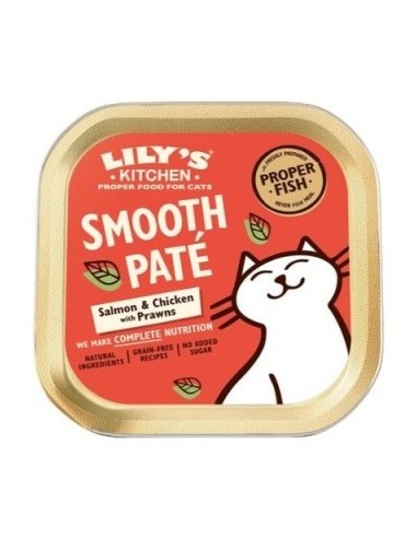 LILY'S KITCHEN CAT 85GR VASCHETTA SMOOTH PATE ADULT SALMONE POLLO E GAMBERETTI 12565857