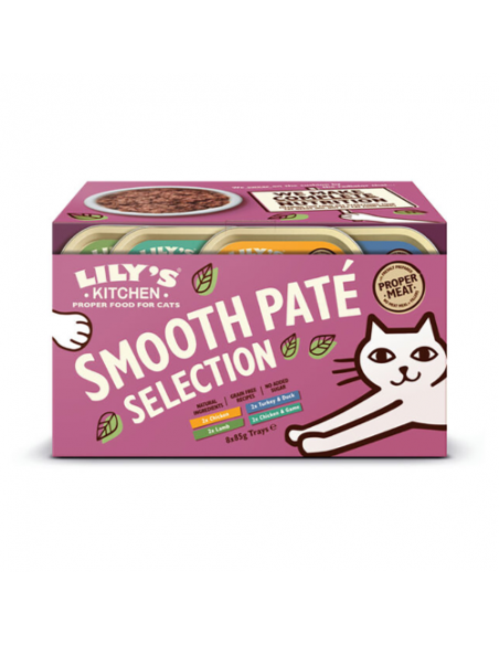 LILY'S KITCHEN CAT 8X85GR MULTIPACK VASCHETTA SMOOTH PATE SELECTION POLLO/AGNELLO/TACCHINO E ANATRA/POLLO E SELVAGGINA 12568316