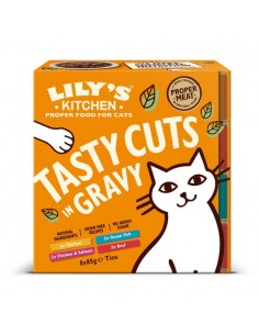 LILY'S KITCHEN CAT 8X85GR MULTIPACK LATTINA TASTY CUTS IN GRAVY POLLO/POLLO E SALMONE/PESCE OCEANICO/MANZO 12568190
