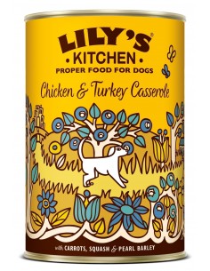 LILY'S KITCHEN DOG 400GR LATTINA CASSEROLE ADULT POLLO TACCHINO CAROTE ZUCCA ORZO 12565828