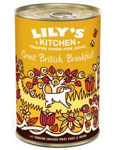 LILY'S KITCHEN DOG 400GR LATTINA GREAT BRITISH BREAKFAST ADULT CERVO UOVA FAGIOLI GRAIN FREE 12566042