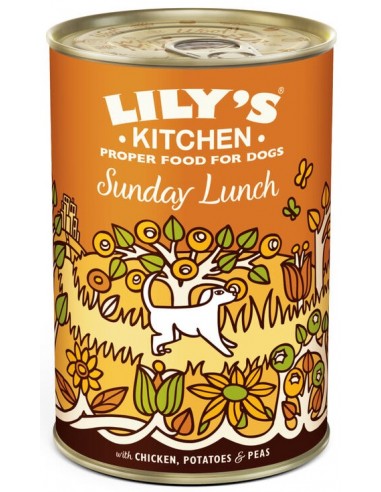 LILY'S KITCHEN DOG 400GR LATTINA SUNDAY LUNCH ADULT POLLO PATATE PISELLI GRAIN FREE 12565836