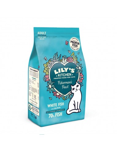 LILY'S KITCHEN CAT 800GR FISHERMAN'S FEAST ADULT PESCE BIANCO E SALMONE GRAIN FREE 12566608