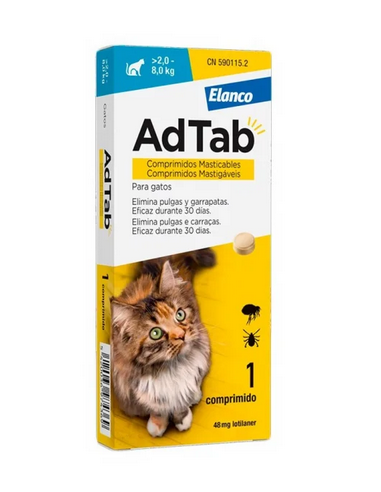 ADTAB CAT 2,0-8,0KG 3 COMPRESSE MASTICABILI 48MG