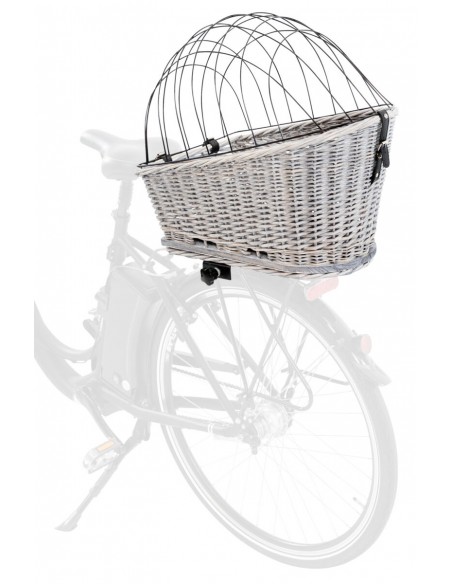 TX13114 DOG CESTO PER PORTAPACCHI BICICLETTA CON GRIGLIA SALICE GRIGIO