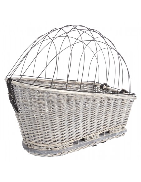 TX13114 DOG CESTO PER PORTAPACCHI BICICLETTA CON GRIGLIA SALICE GRIGIO