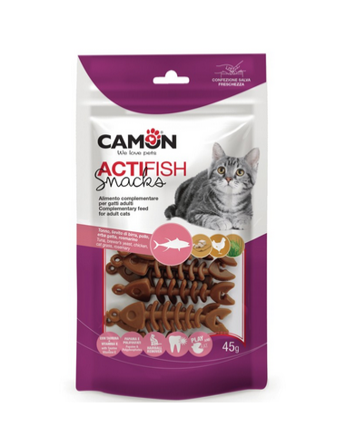 CAM AF455 SNACK CAT ACTIFISH TONNO POLLO 45GR