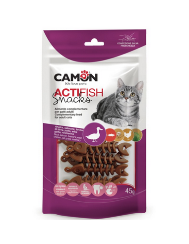 CAM AF400 SNACK CAT ACTIFISH ANATRA SALMONE POLLO 45GR