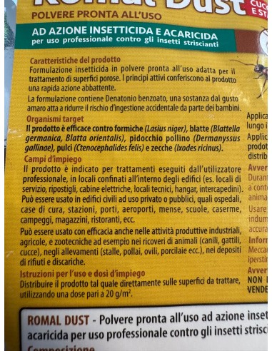 ROMAL DUST 1KG INSETTICIDA IN POLVERE...