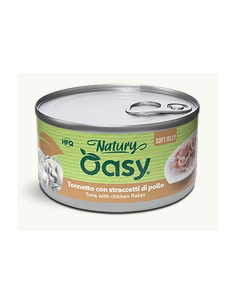 OASY WET CAT 85GR LATTINA NATURY TONNO CON STRACCETTI DI POLLO OAWNJCL008516A
