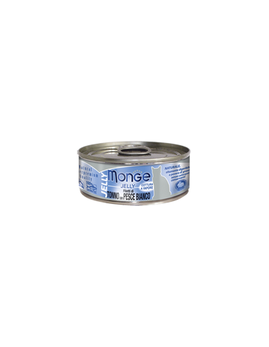 monge cat 80gr jelly filetti di tonno con pesce bianco