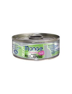 monge cat 80gr delicate pezzetti di pollo e asparagi