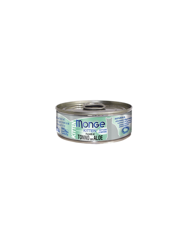 monge cat 80gr kitten jelly pezzetti di tonno con aloe