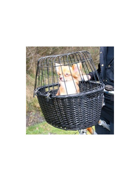 tx2818 dog cesto per bicicletta con griglia nero