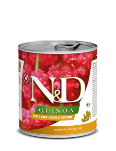 farmina dog 285gr n&d quinoa adult skin&coat quaglia&cocco