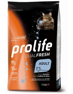 prolife cat dualfresh adult 1,5kg salmon,codfish&rice zpd.35669 off 12,50
