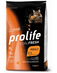prolife cat dualfresh adult 400gr lamb,trout&rice zpd.35683