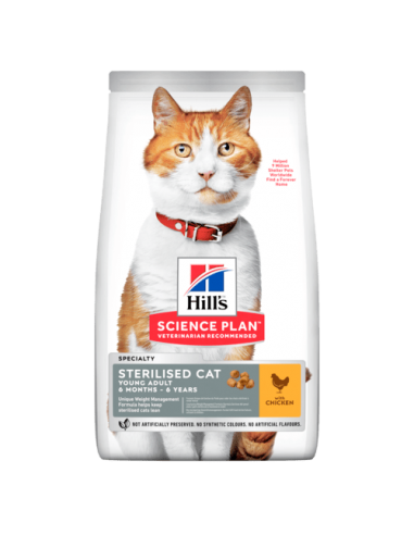 hills cat 7kg young sterilised pollo...