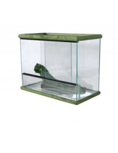 tarrario rettili con profili in legno 60x30x38 cm