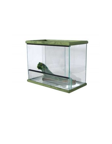 tarrario rettili con profili in legno 60x30x38 cm