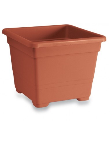 veca vaso plastica quadrato terracotta 14 cm