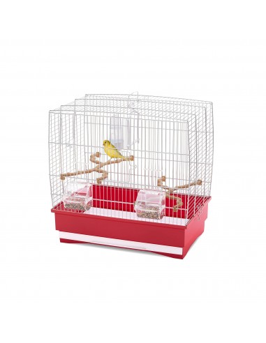 imac 03305 bird gabbia irene 2 zincata/rosso