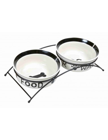 tx24642 dog set 2 ciotole ceramica +...
