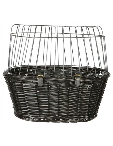 tx2818 dog cesto per bicicletta con griglia nero