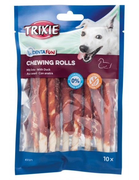 tx31371 dog snack bastoncini con anatra 12cm/80gr 10 pezzi