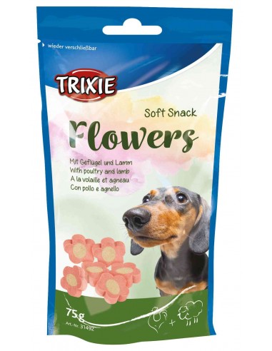 tx31492 dog soft snack flowers 75gr